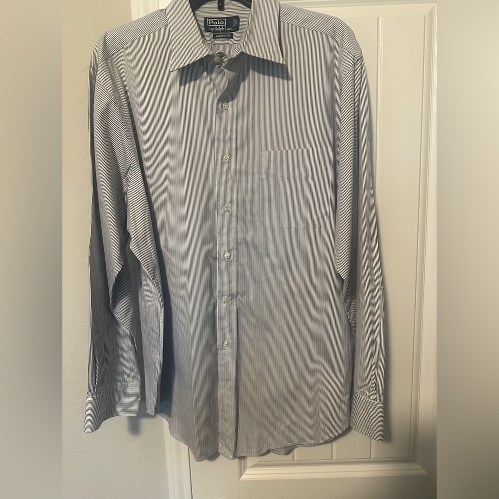 Ralph Lauren Men’s Classic Fit Long Sleeve Button Down Size 17 34/35 Office Work